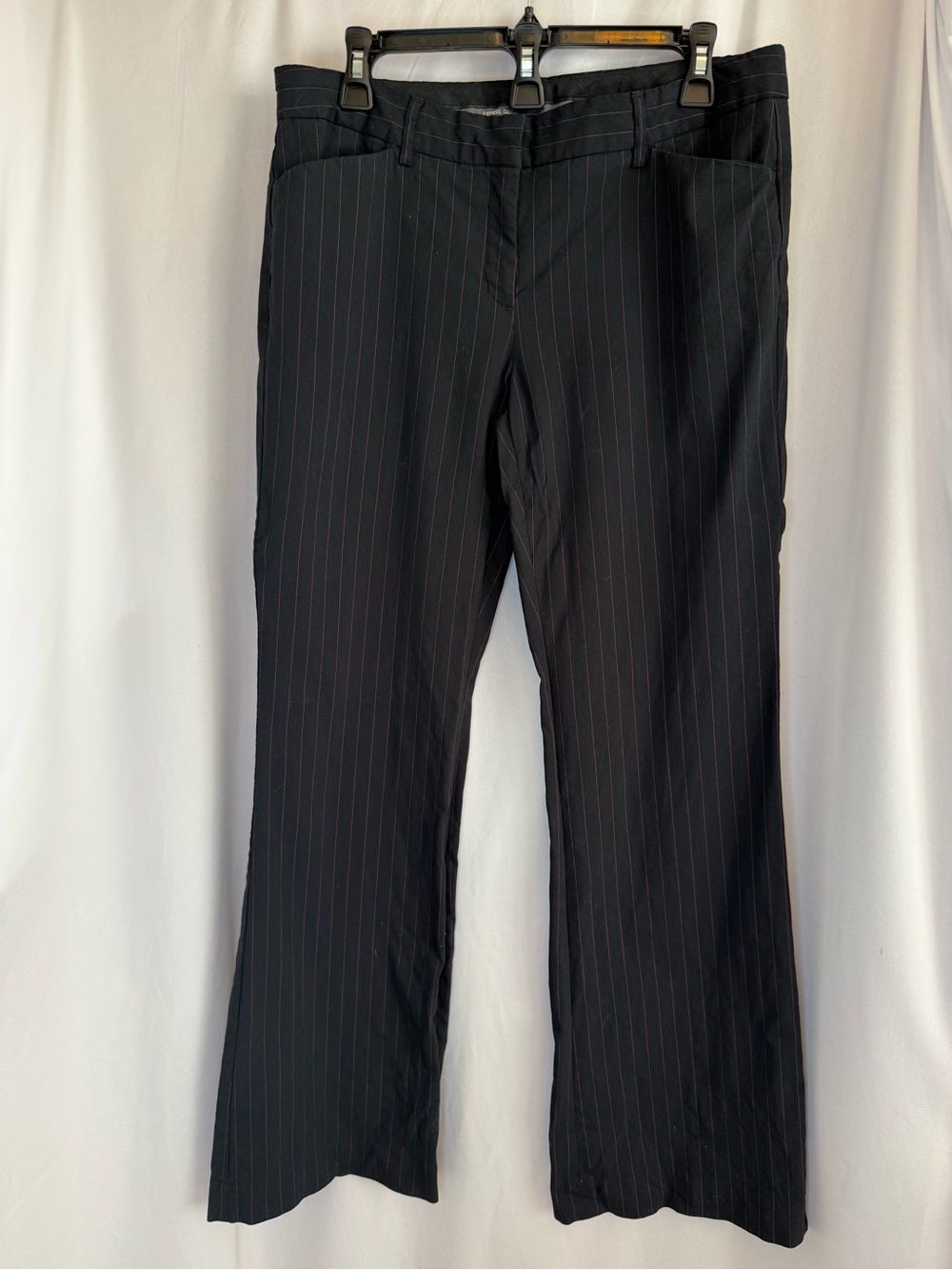 Express Design Studio Editor Pants Women's Size 10 Pinstripe Mid-Rise Stretch